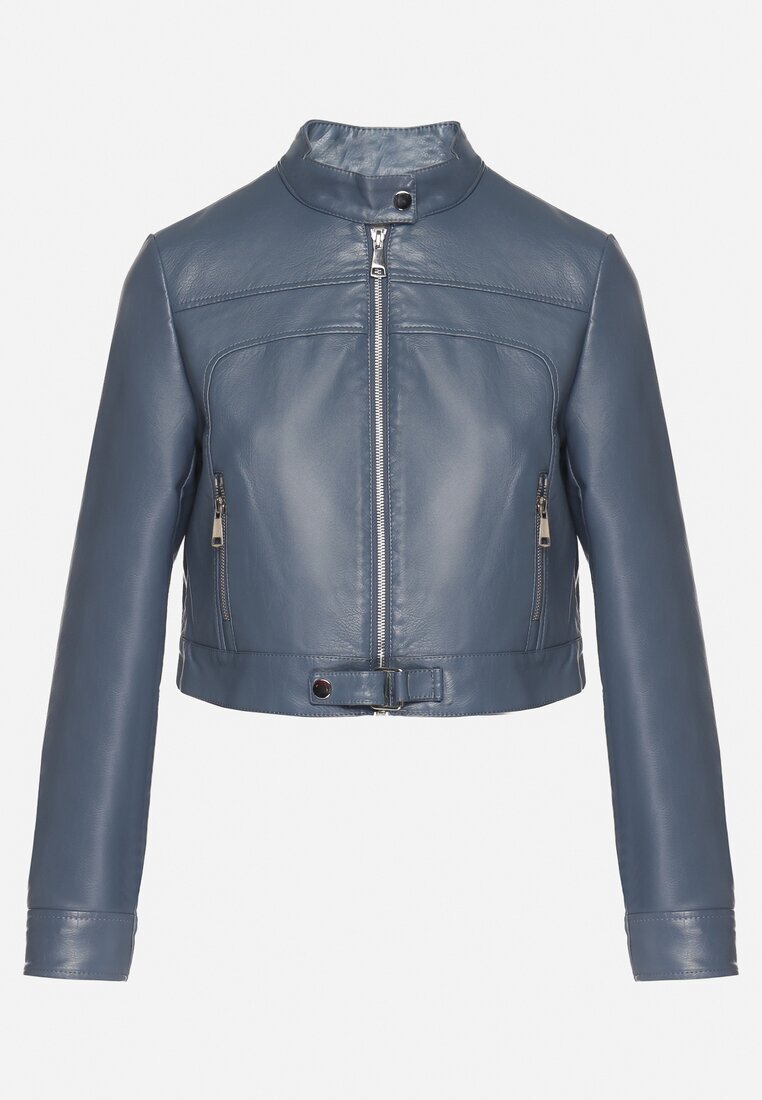 rosse line Jachetă ramonescă Bleumarin stil motociclist cu cataramă Terlia