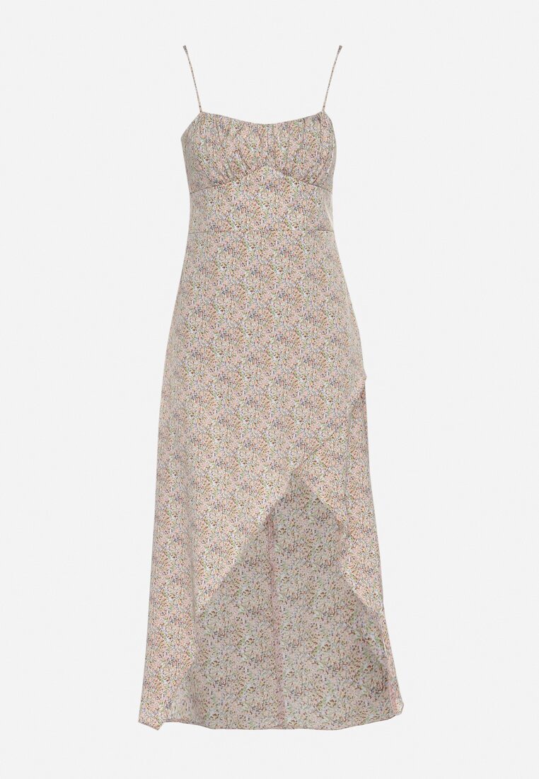 rosse line Rochie Verde Evazată Decorată cu Model Geometric Taelissa