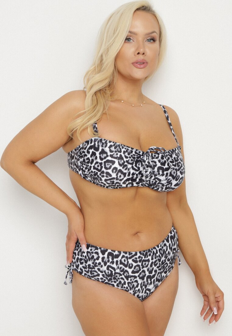 rosse line Sutien Bikini Negru cu Legături și Chiloți Figi cu Șnururi Uloselia