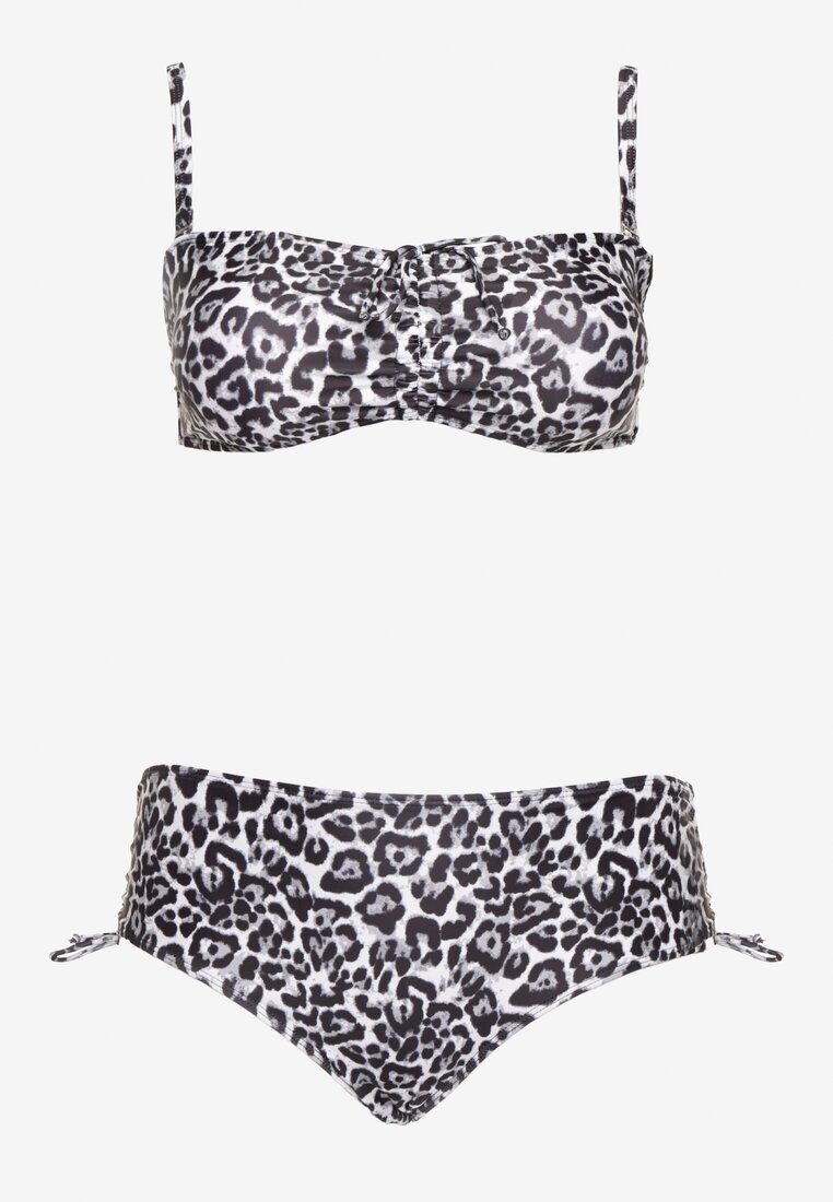 rosse line Sutien Bikini Negru cu Legături și Chiloți Figi cu Șnururi Uloselia