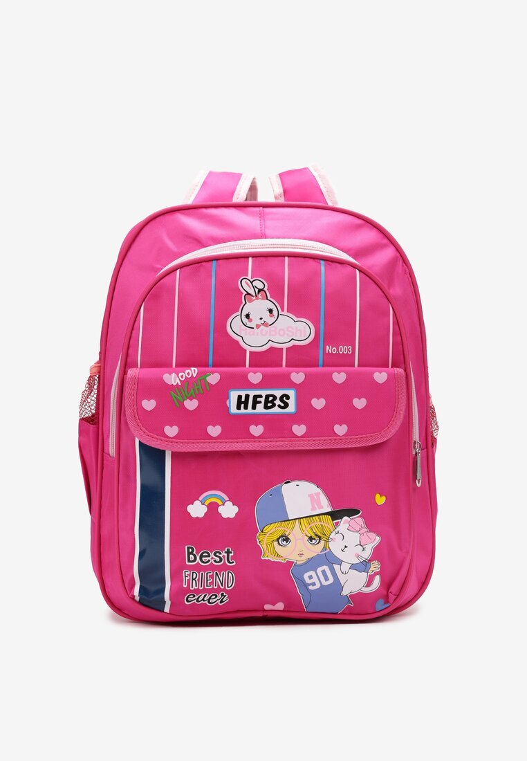  Rucsac Roz cu bretele reglabile cu buzunar cu velcro Qulise
