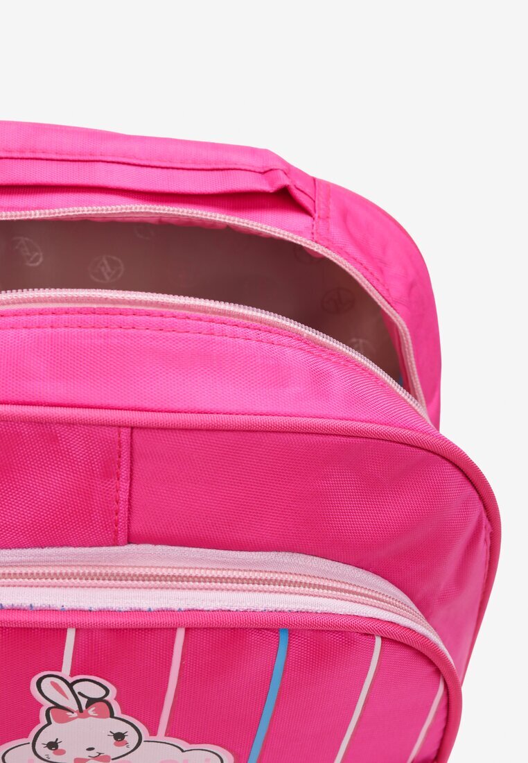  Rucsac Roz cu bretele reglabile cu buzunar cu velcro Qulise