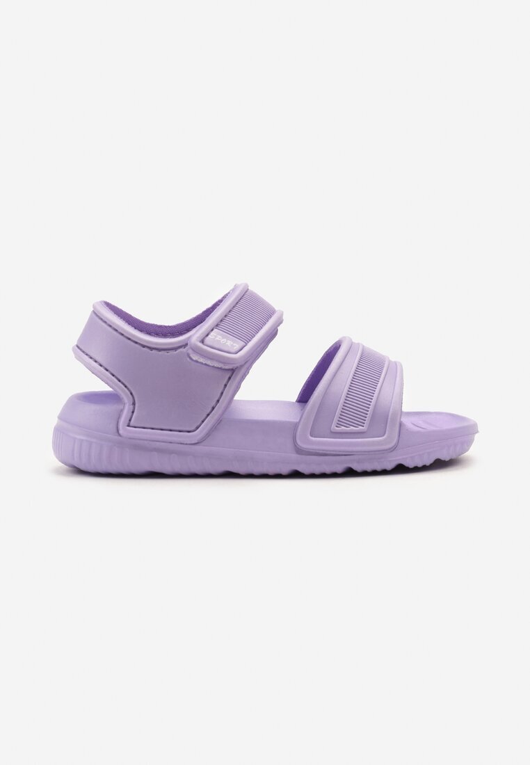  Sandale mov deschis plate din spumă cu Velcro Elltara