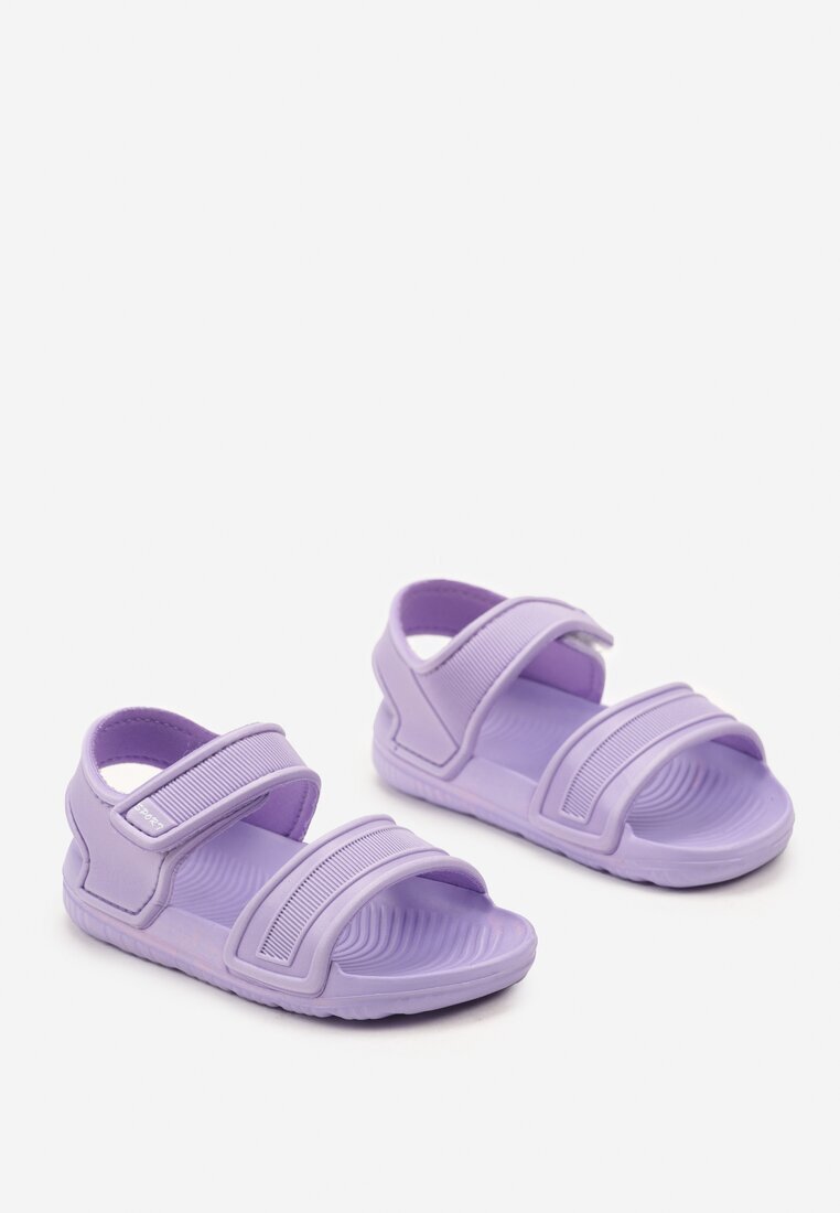  Sandale mov deschis plate din spumă cu Velcro Elltara
