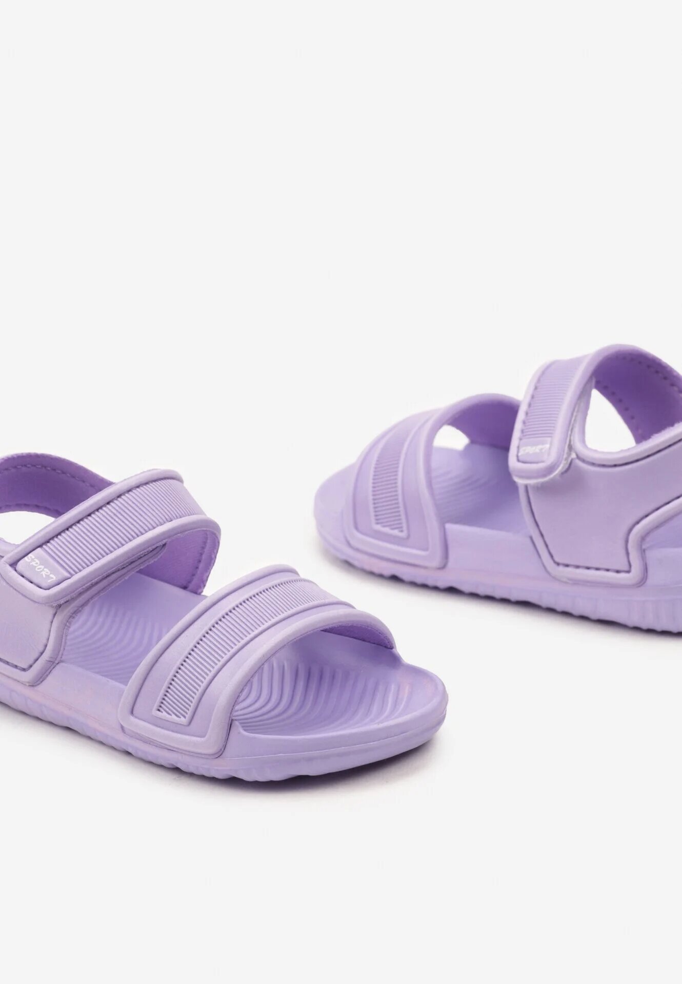  Sandale mov deschis plate din spumă cu Velcro Elltara