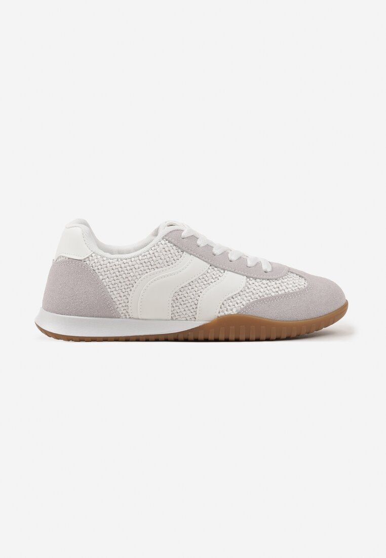 seastar Adidași Alb-Gri Decorați cu împletitură și model geometric Aniffia