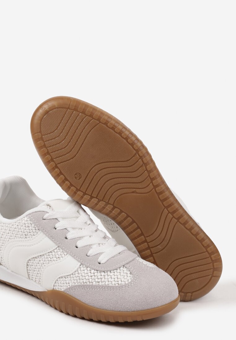 seastar Adidași Alb-Gri Decorați cu împletitură și model geometric Aniffia