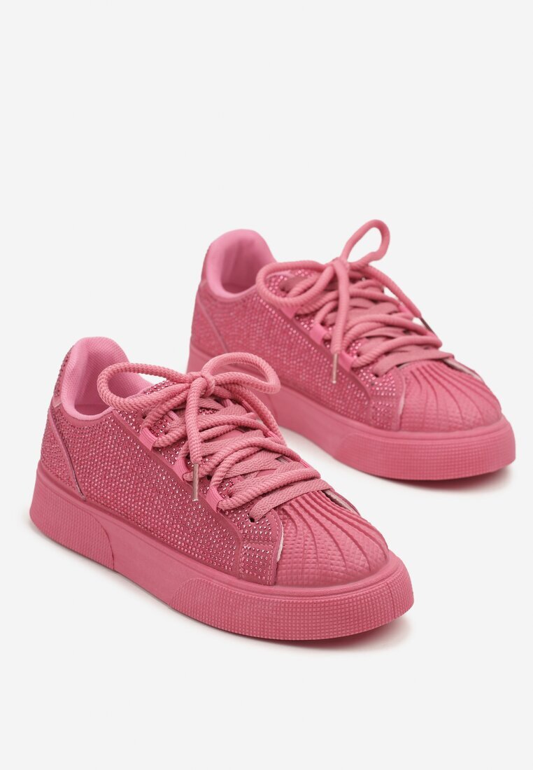 seastar Adidași Fucsia Decorați cu Zirconiu pe Platformă Lisavionea