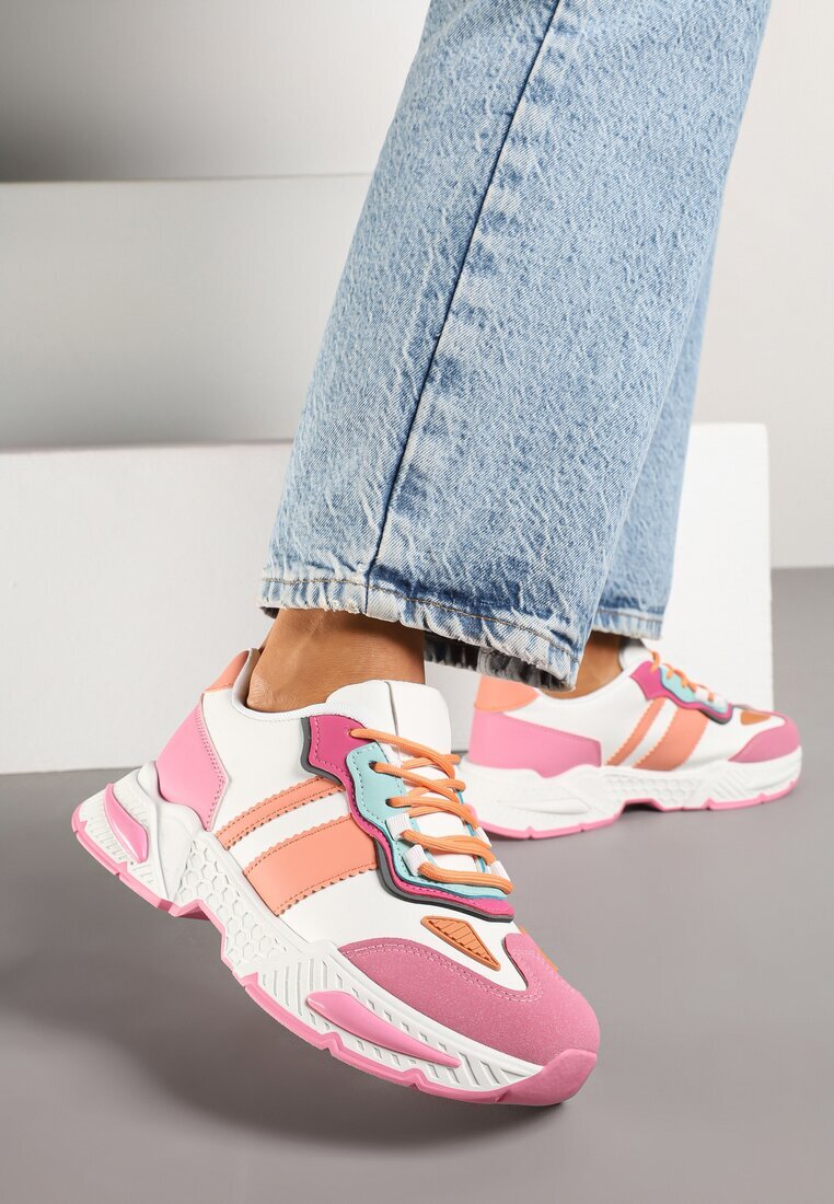 seastar Adidași Roz-Albi Streetwear cu Cusături Contrastante Ilirenas