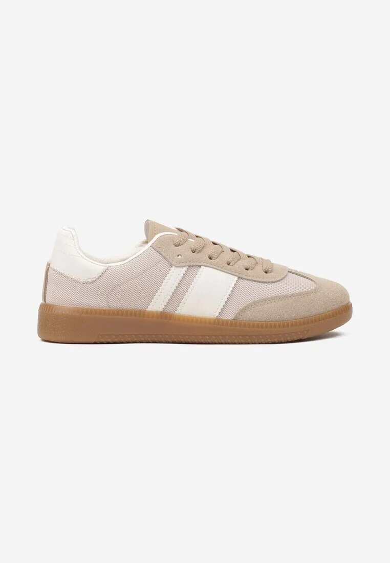 seastar Adidași și teniși bej închis cu benzi decorative Nelidi