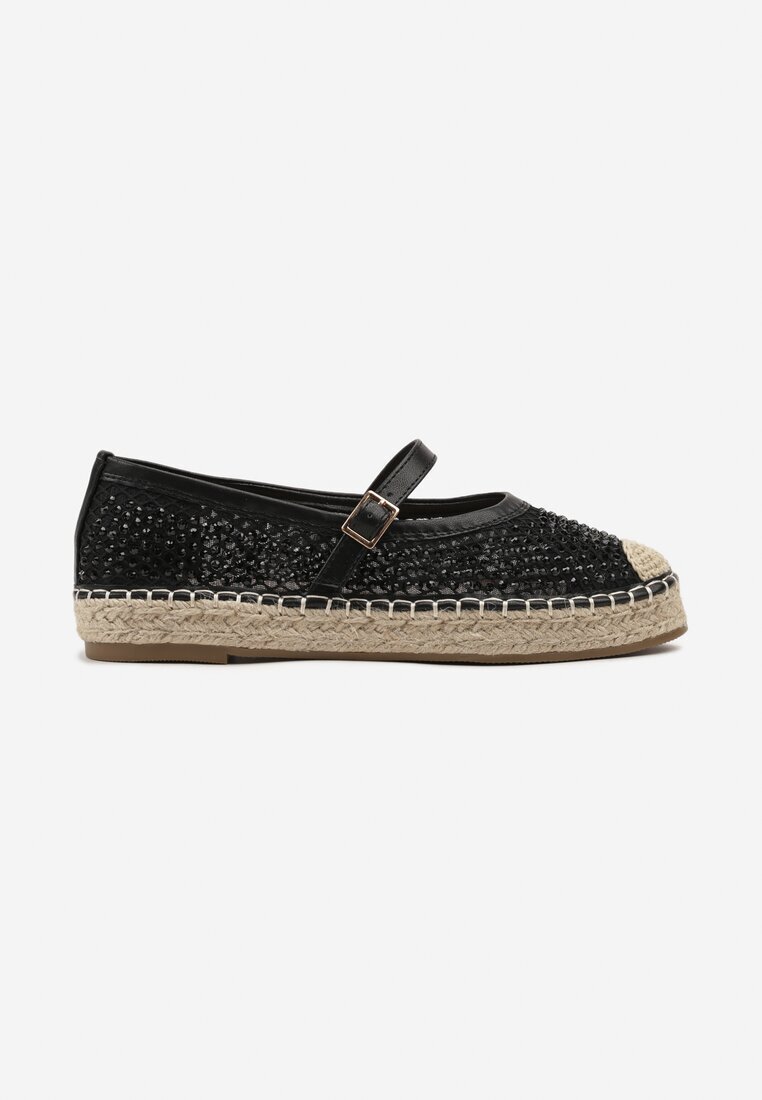 seastar Espadrile Negre Perforate cu împletitură Rineviella