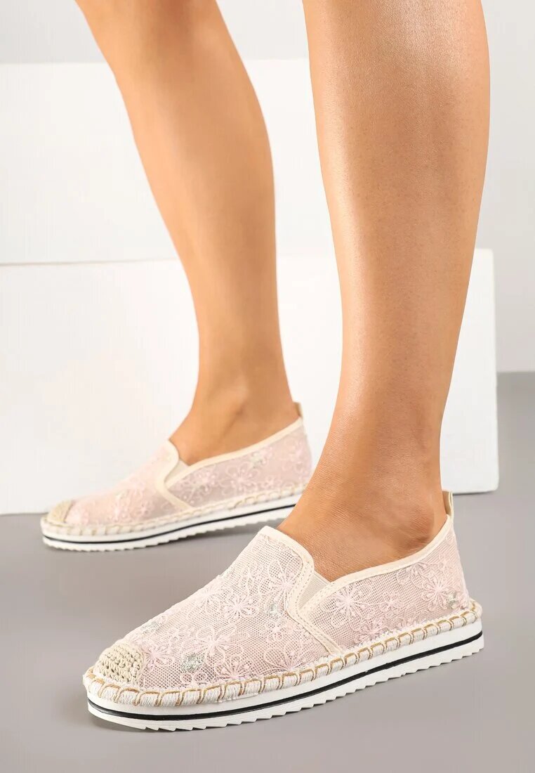 seastar Espadrile Roz Decorate Cu Împletitură Erelitia