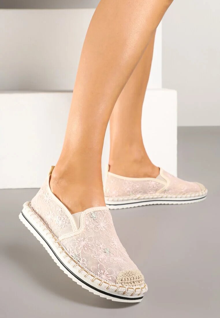 seastar Espadrile Roz Decorate Cu Împletitură Erelitia