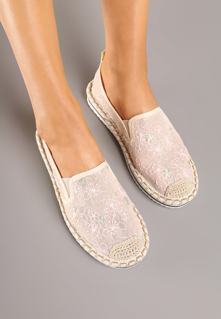 seastar Espadrile Roz Decorate Cu Împletitură Erelitia