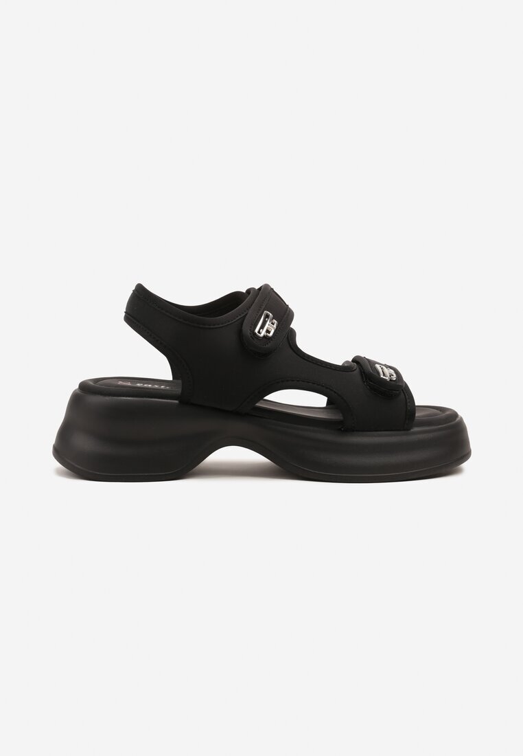 seastar Sandale Negre pe Talpă din Spumă Stil Chunky Silseki