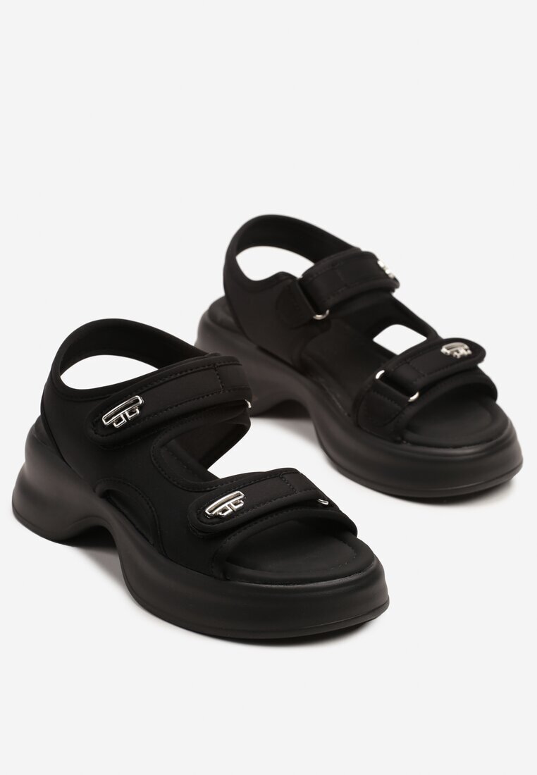 seastar Sandale Negre pe Talpă din Spumă Stil Chunky Silseki