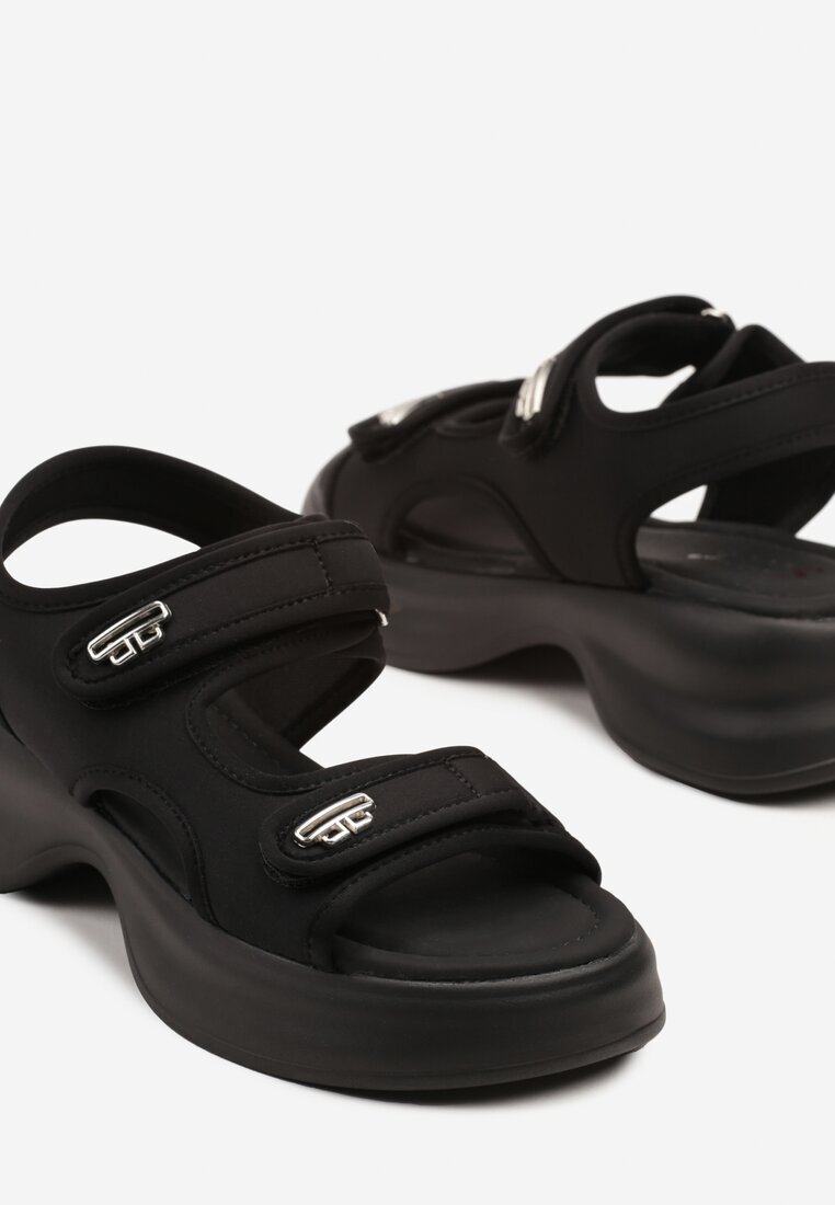 seastar Sandale Negre pe Talpă din Spumă Stil Chunky Silseki