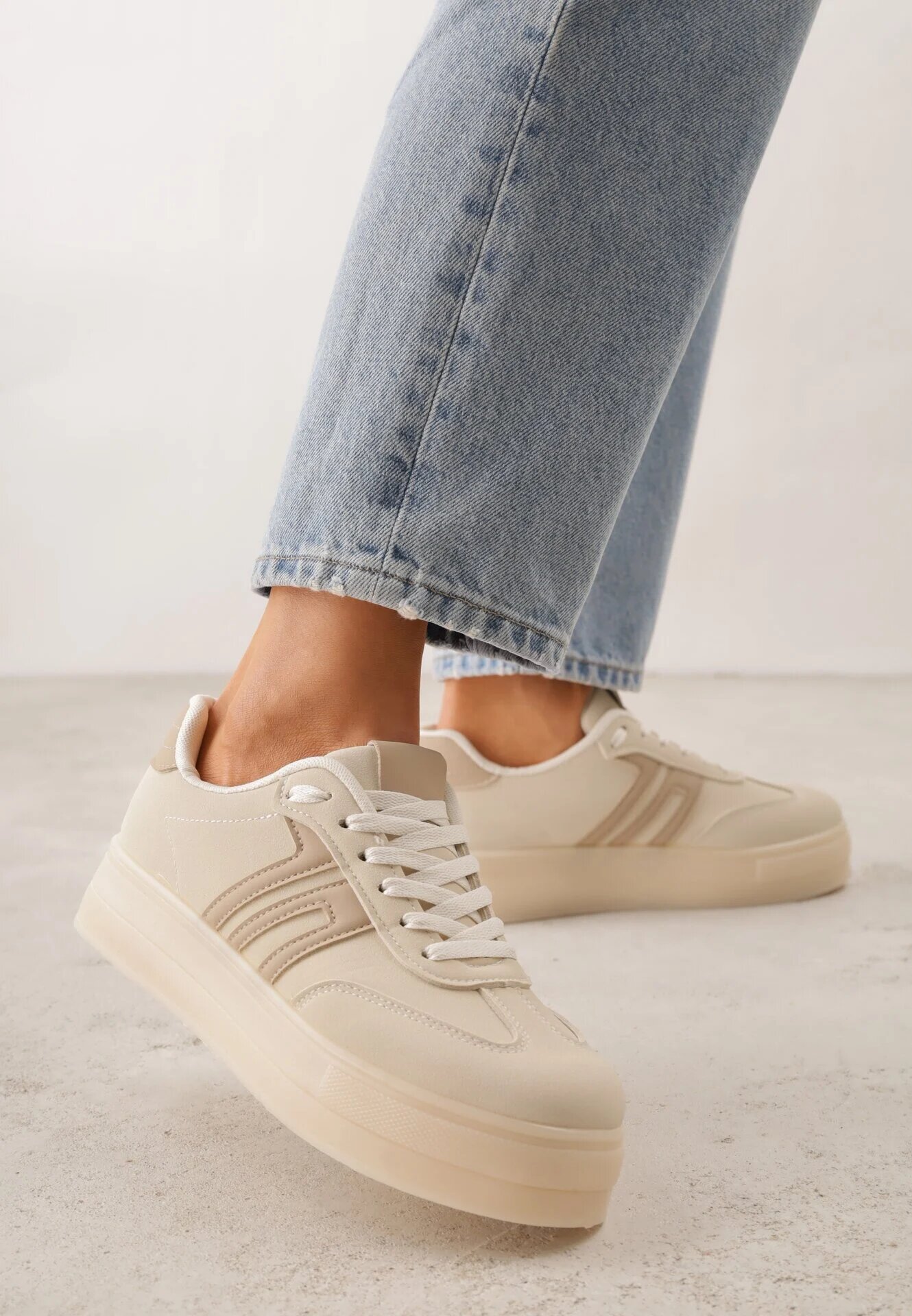 seastar Sneakers Bej Iconici Teniși cu Platformă