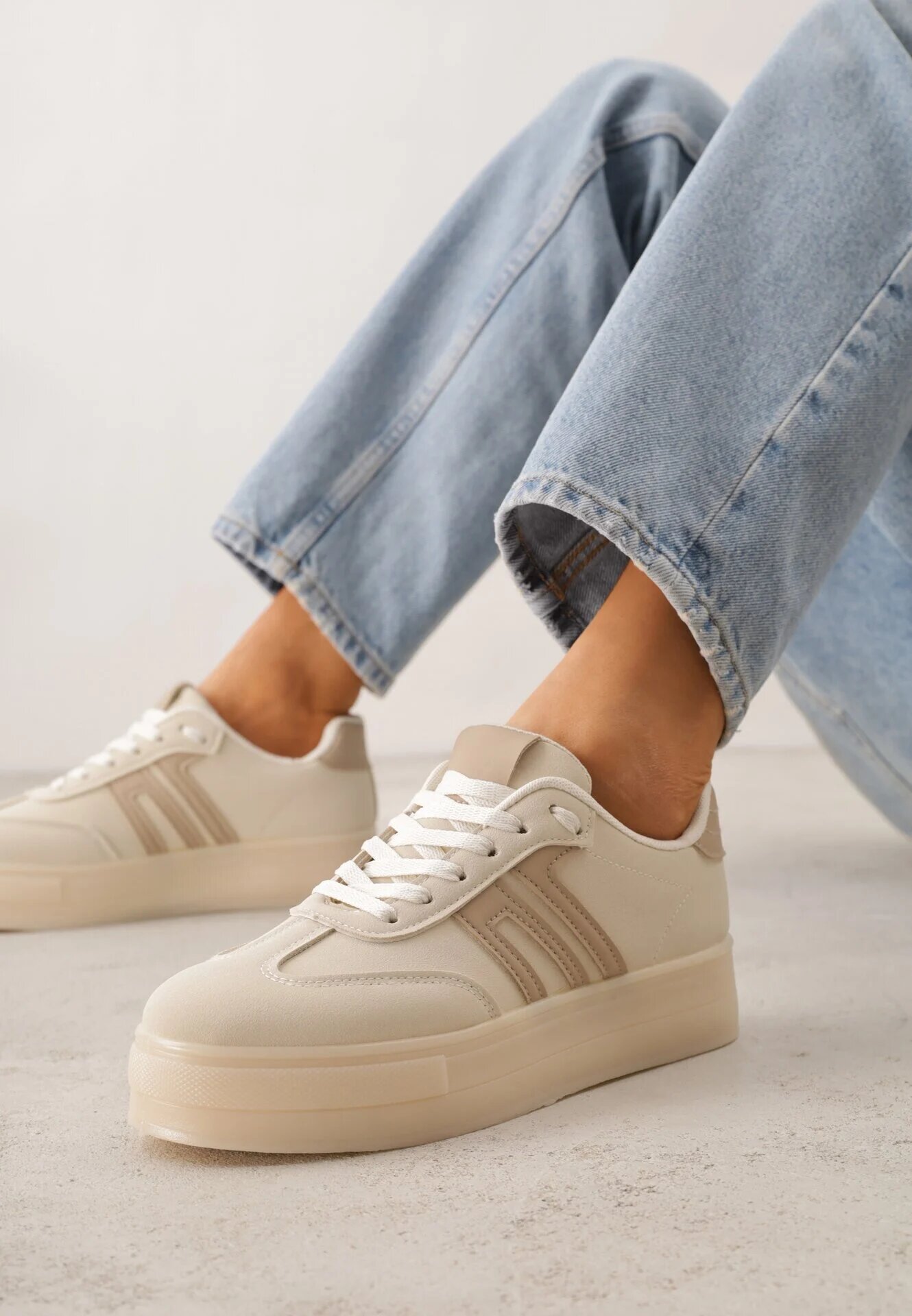 seastar Sneakers Bej Iconici Teniși cu Platformă