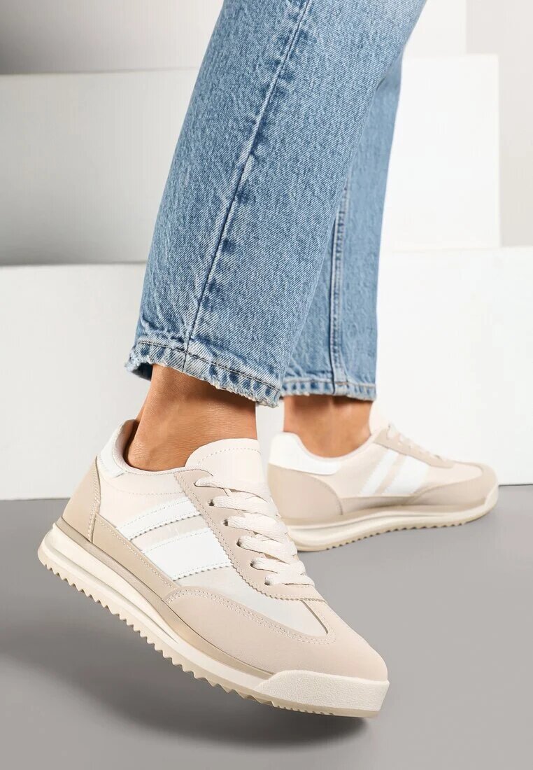 seastar Sneakers Bej Tenisi Clasici cu Cusături Kelluria