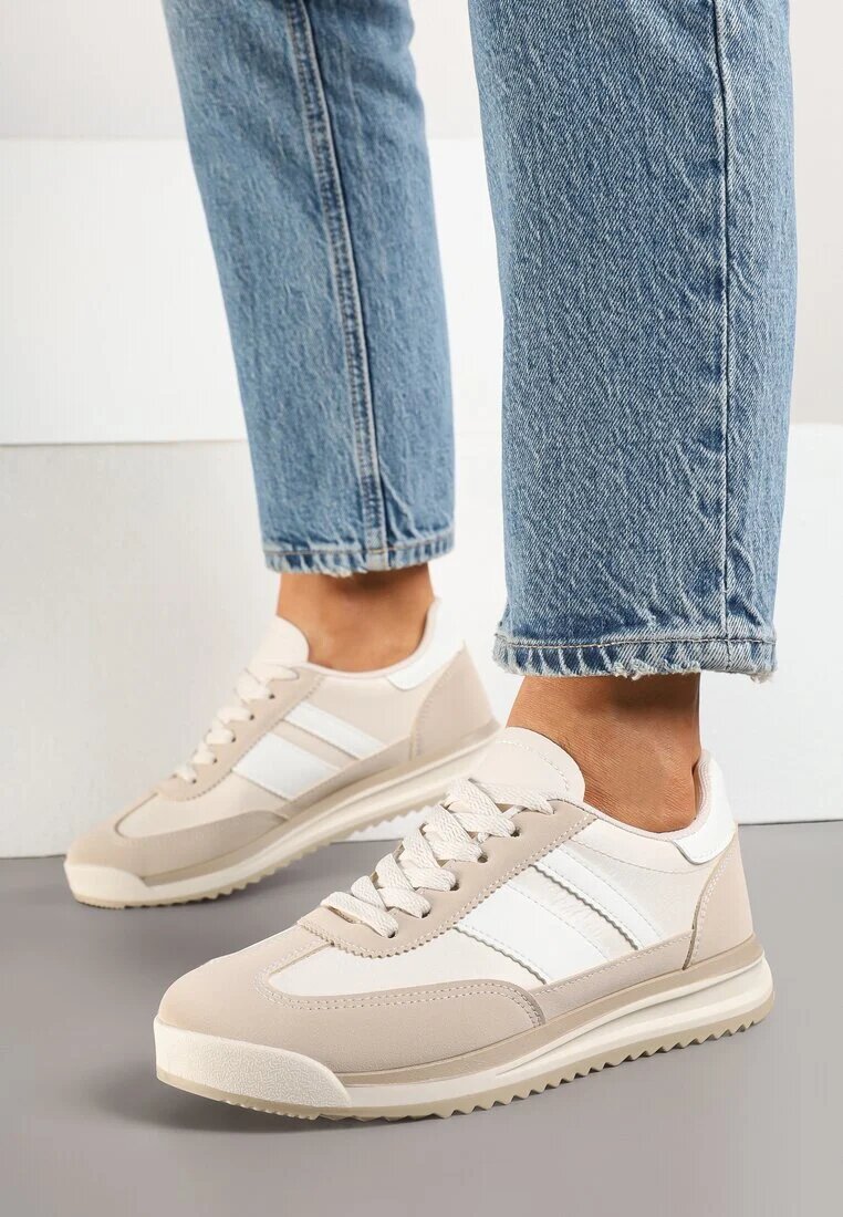 seastar Sneakers Bej Tenisi Clasici cu Cusături Kelluria