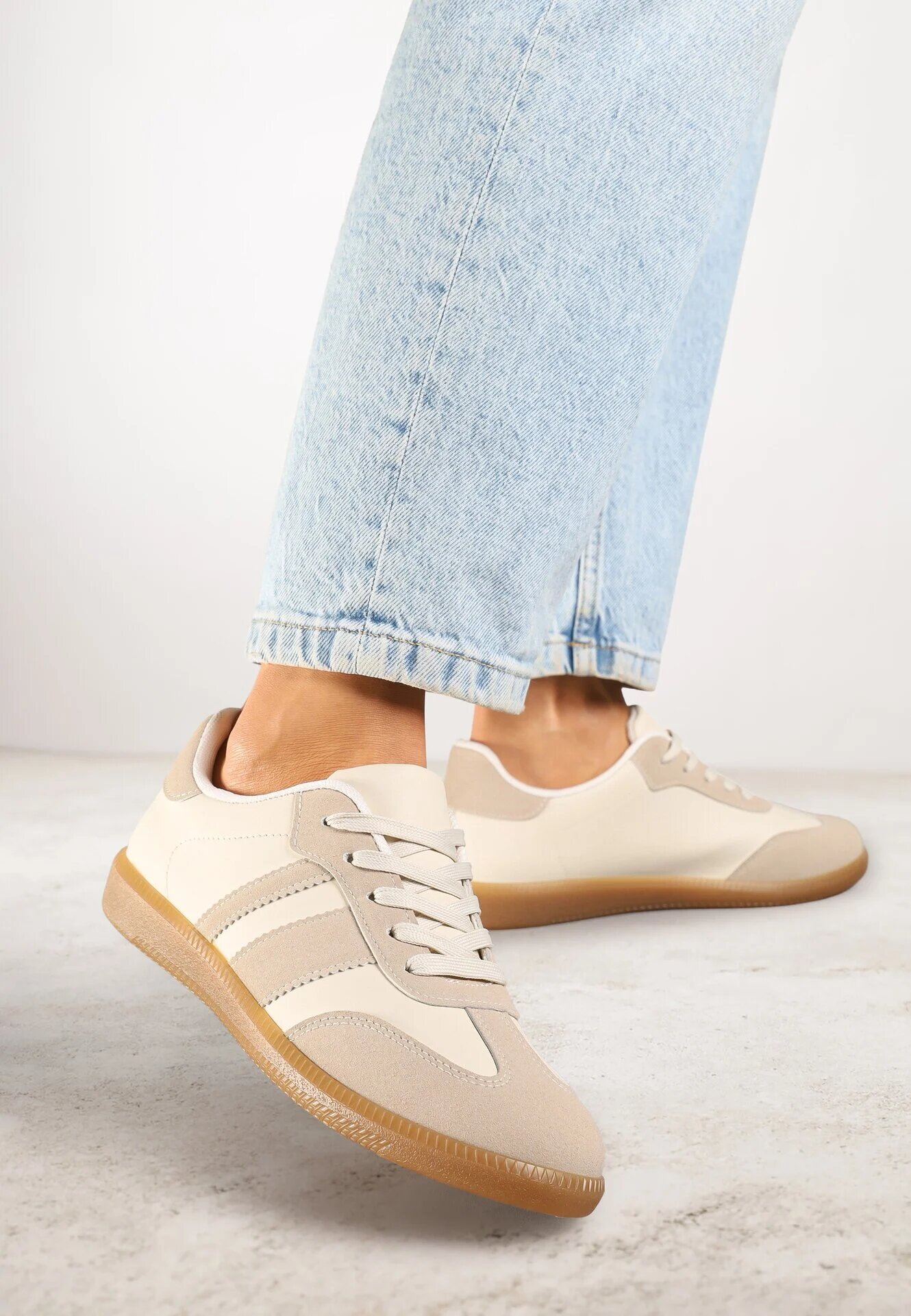 seastar Sneakers și Teniși Bej închis cu Dungi Decorative Danavin