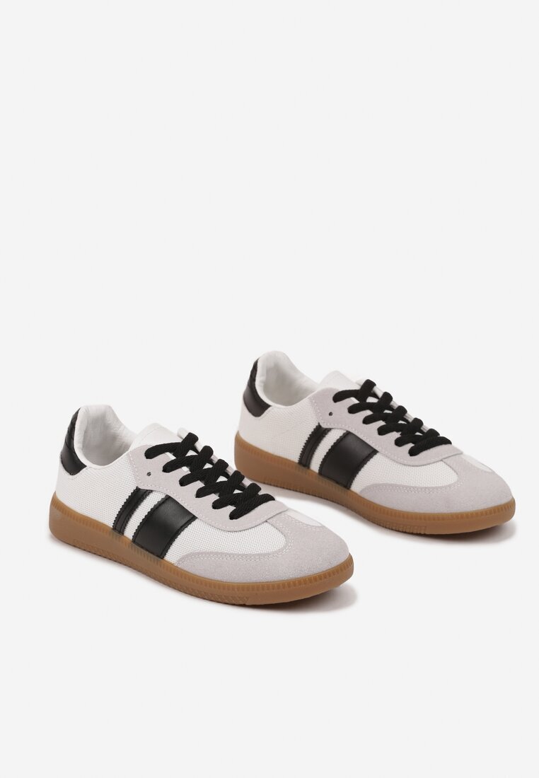 seastar Sneakers Tenisi Alb-Negru cu Dungi Decorative Nelidi
