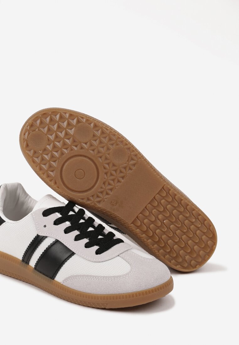 seastar Sneakers Tenisi Alb-Negru cu Dungi Decorative Nelidi