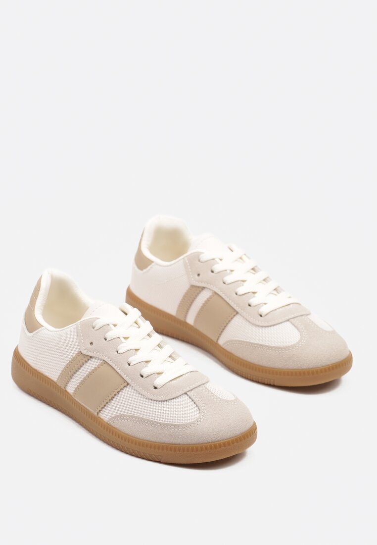 seastar Sneakers Tenisi Bej cu Benzi Decorative Nelidi