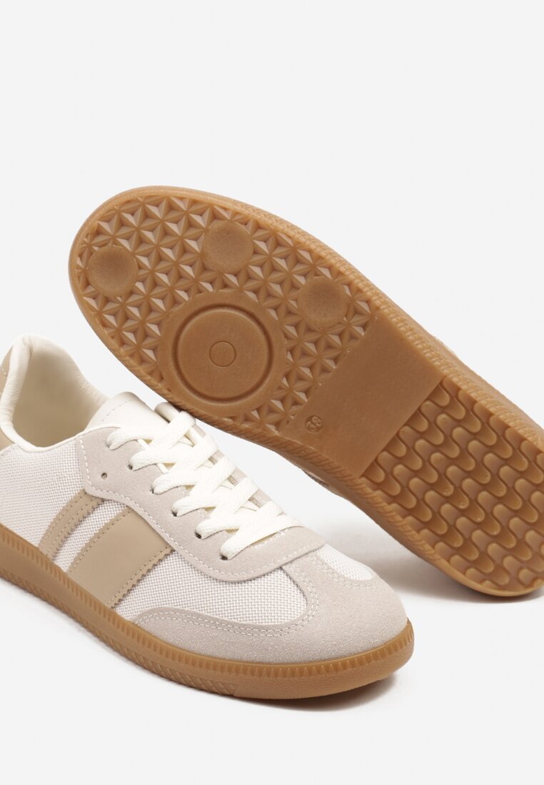 seastar Sneakers Tenisi Bej cu Benzi Decorative Nelidi