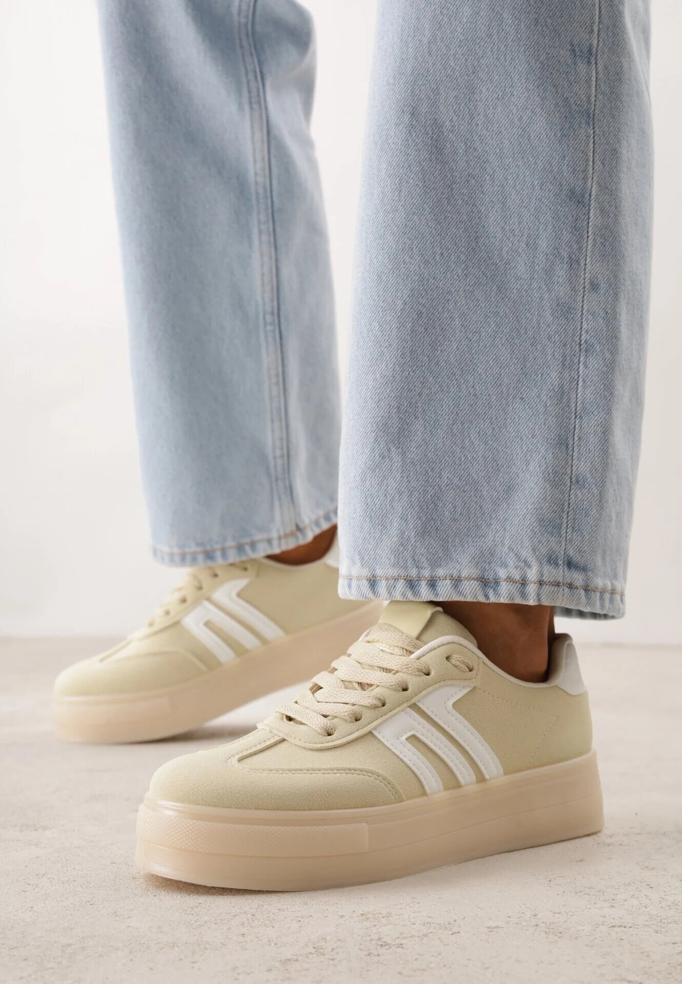 seastar Sneakersi Galbeni Culti Tenisi pe Platformă Hlalna