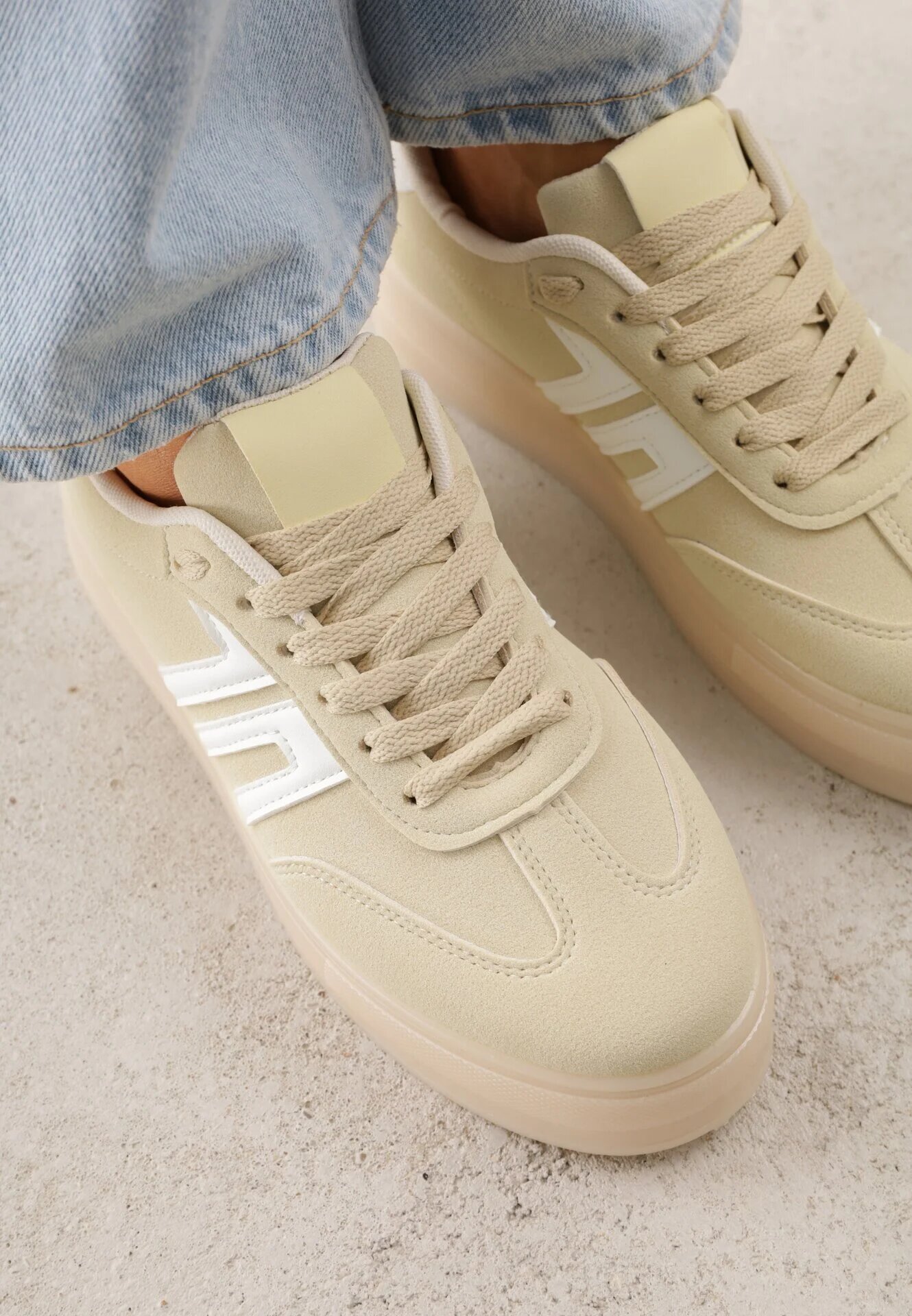 seastar Sneakersi Galbeni Culti Tenisi pe Platformă Hlalna