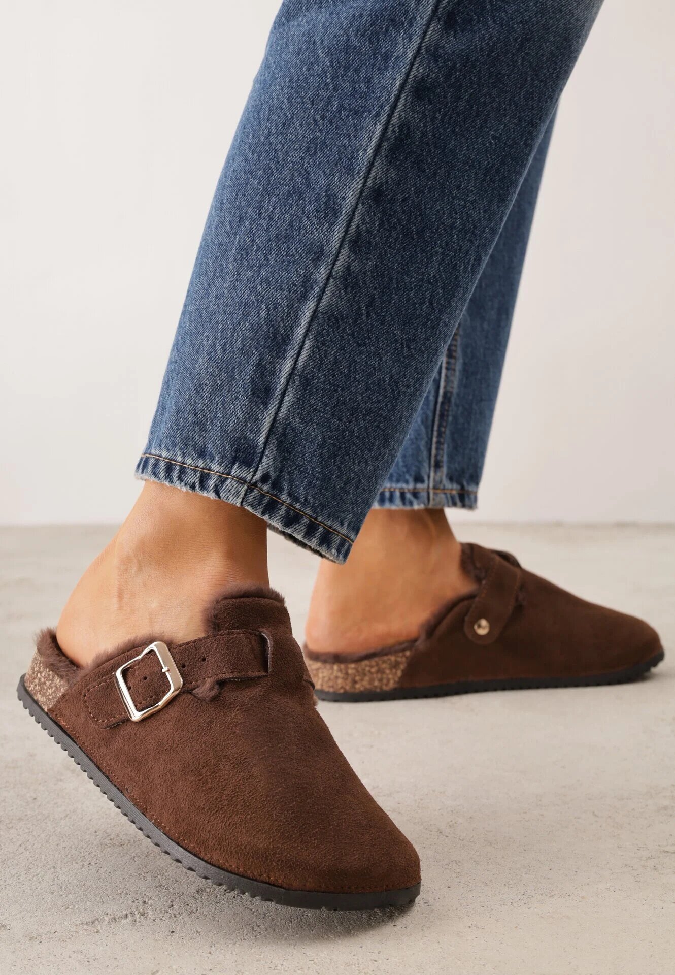 sergio todzi Papuci mule clasici din piele naturală căptușiți cu blană artificială Jaderra Maro