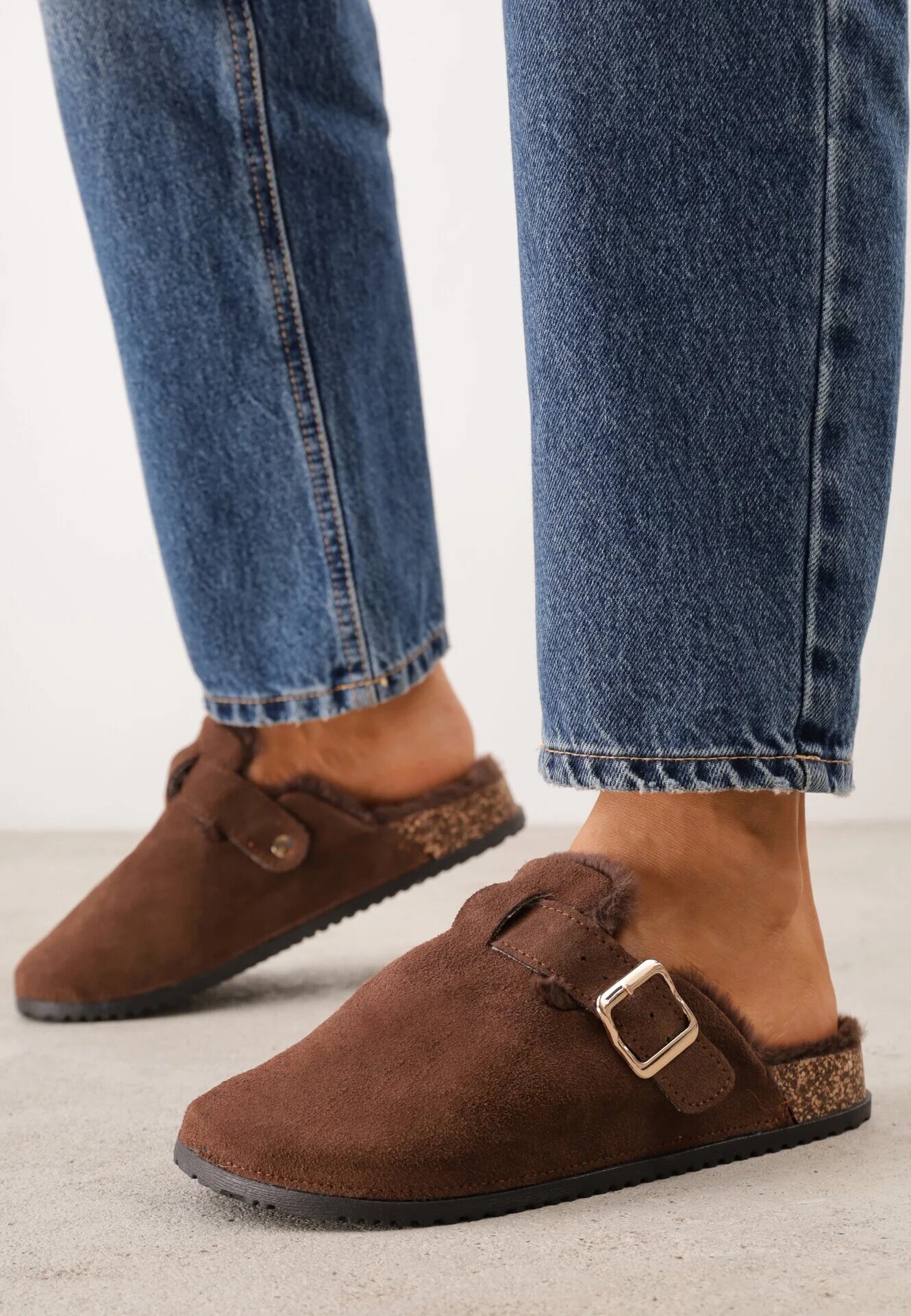 sergio todzi Papuci mule clasici din piele naturală căptușiți cu blană artificială Jaderra Maro