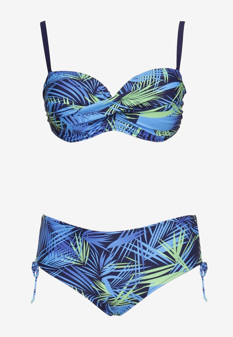  Set Bikini din două piese Bleumarin Sutien cu intaritura Chiloți tip slip Roseria