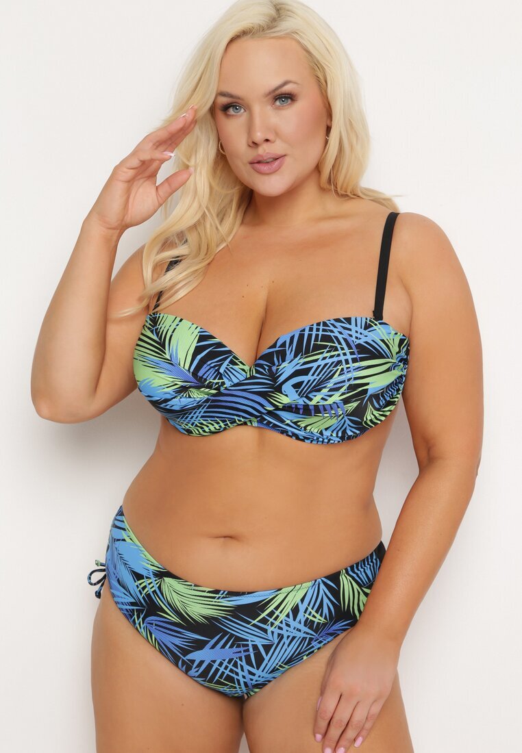  Set Bikini Două Piese Negru Sutien căptușit Chiloți Tip Slip Roseria