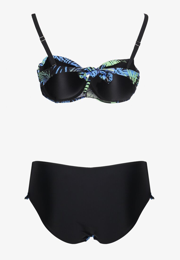  Set Bikini Două Piese Negru Sutien căptușit Chiloți Tip Slip Roseria