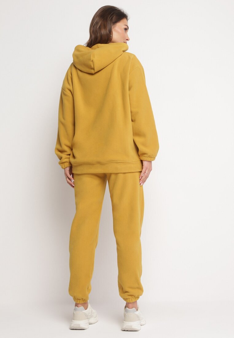  Set de trening Galben Din tricot 2 piese cu Bluză și Pantaloni Norikas