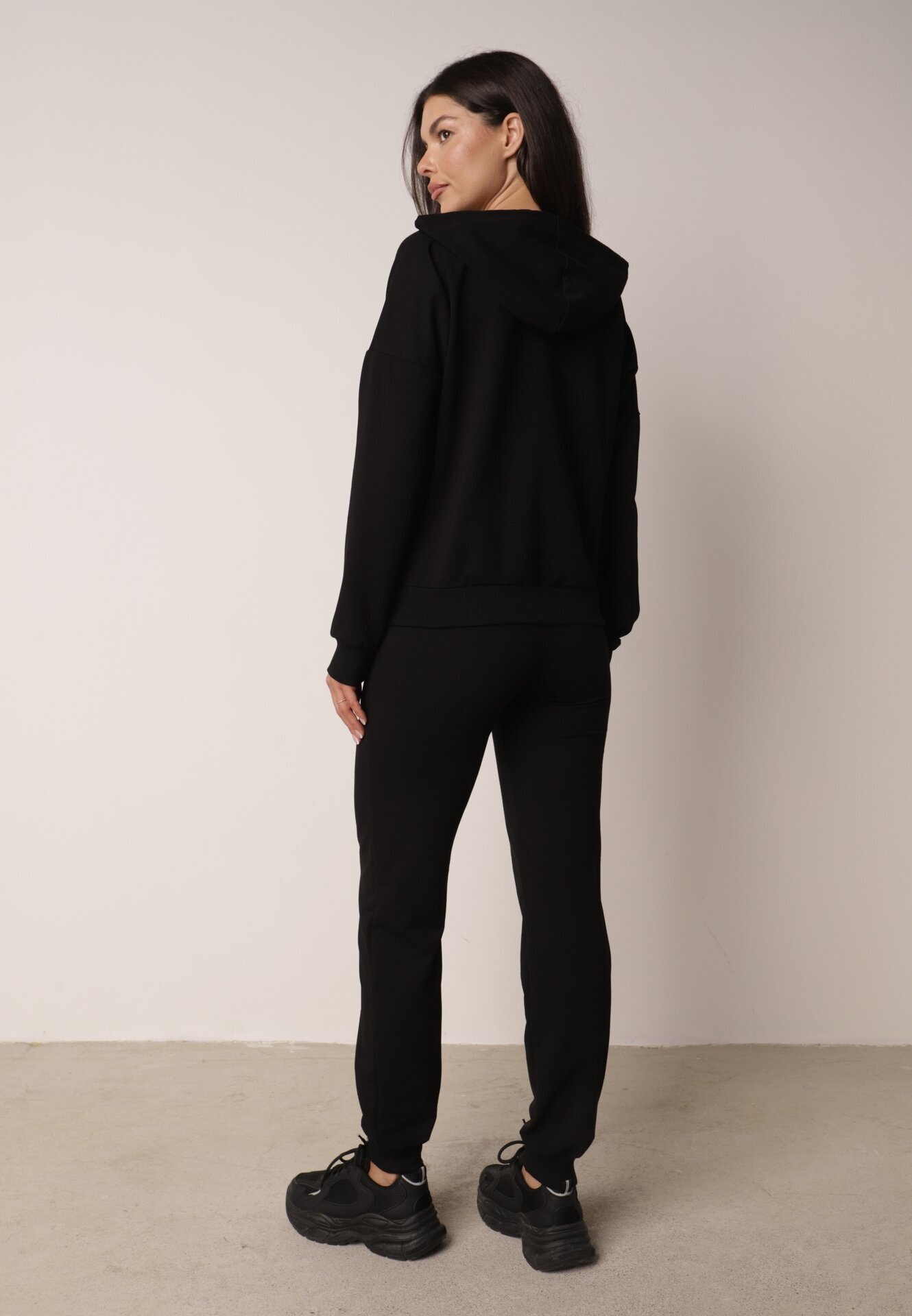  Set de trening Negru de bumbac Luscio