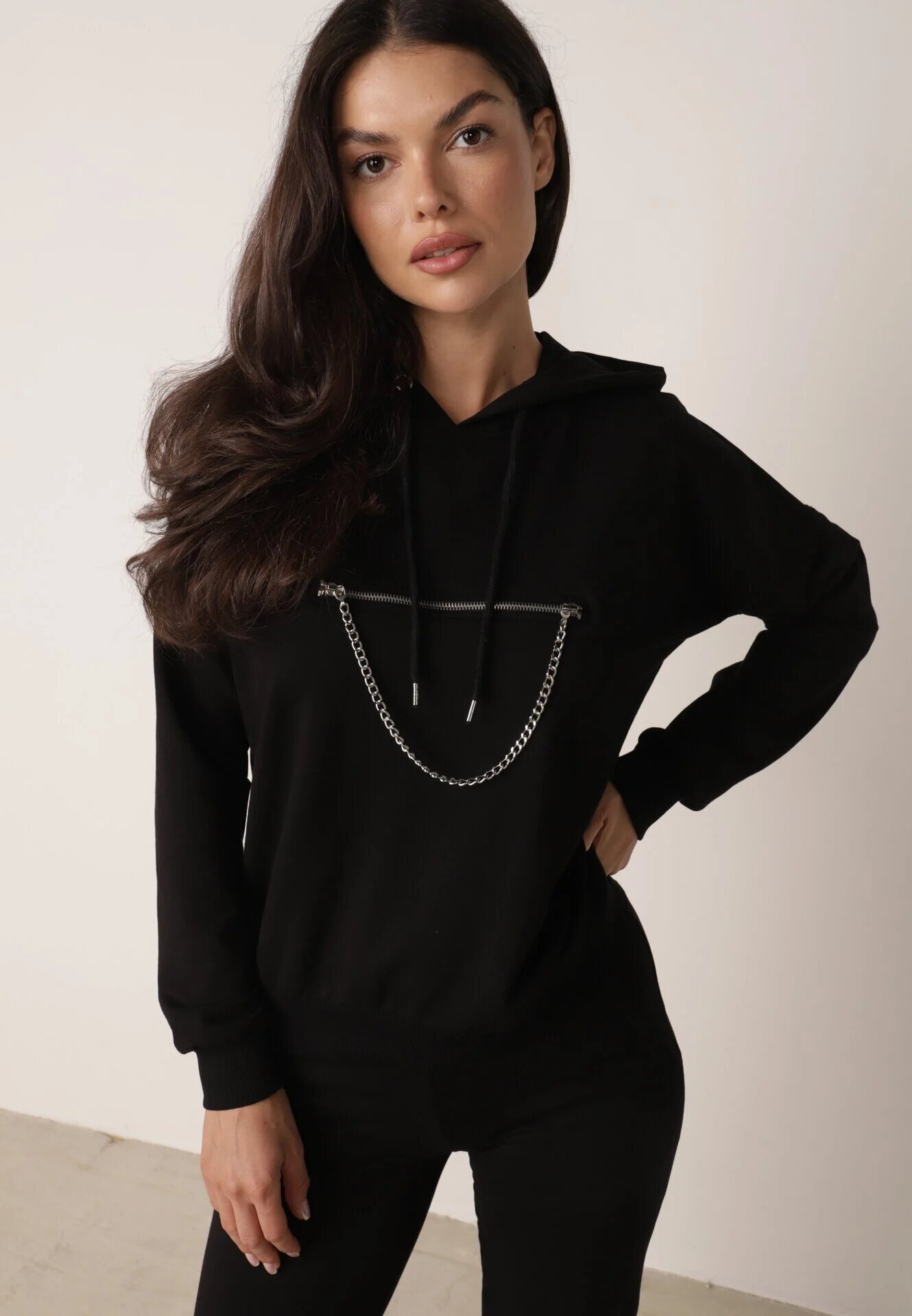  Set de trening Negru de bumbac Luscio