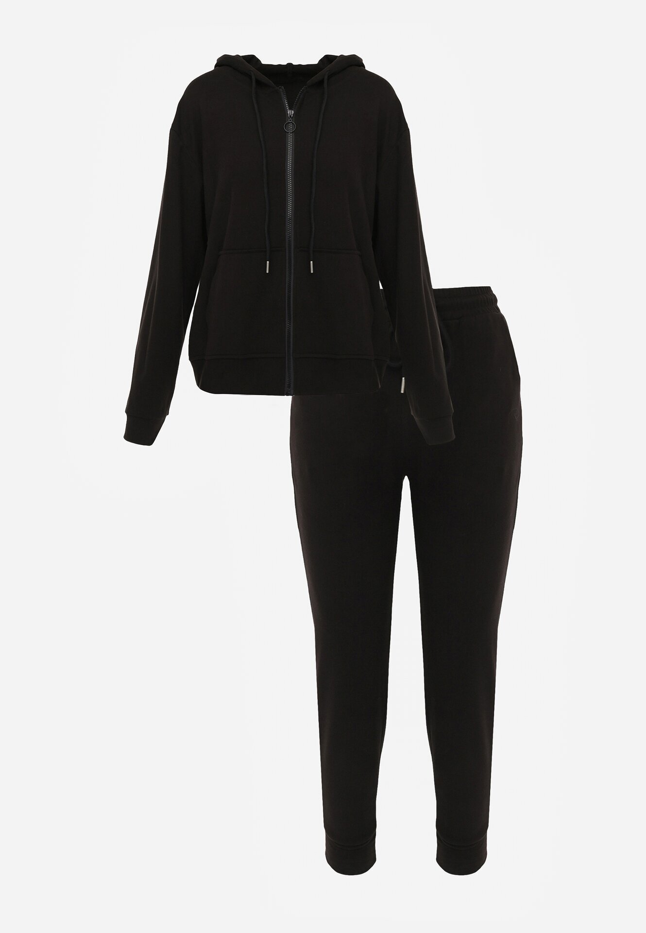  Set de trening Negru din 2 piese cu Bluză și Pantaloni Seraphelle