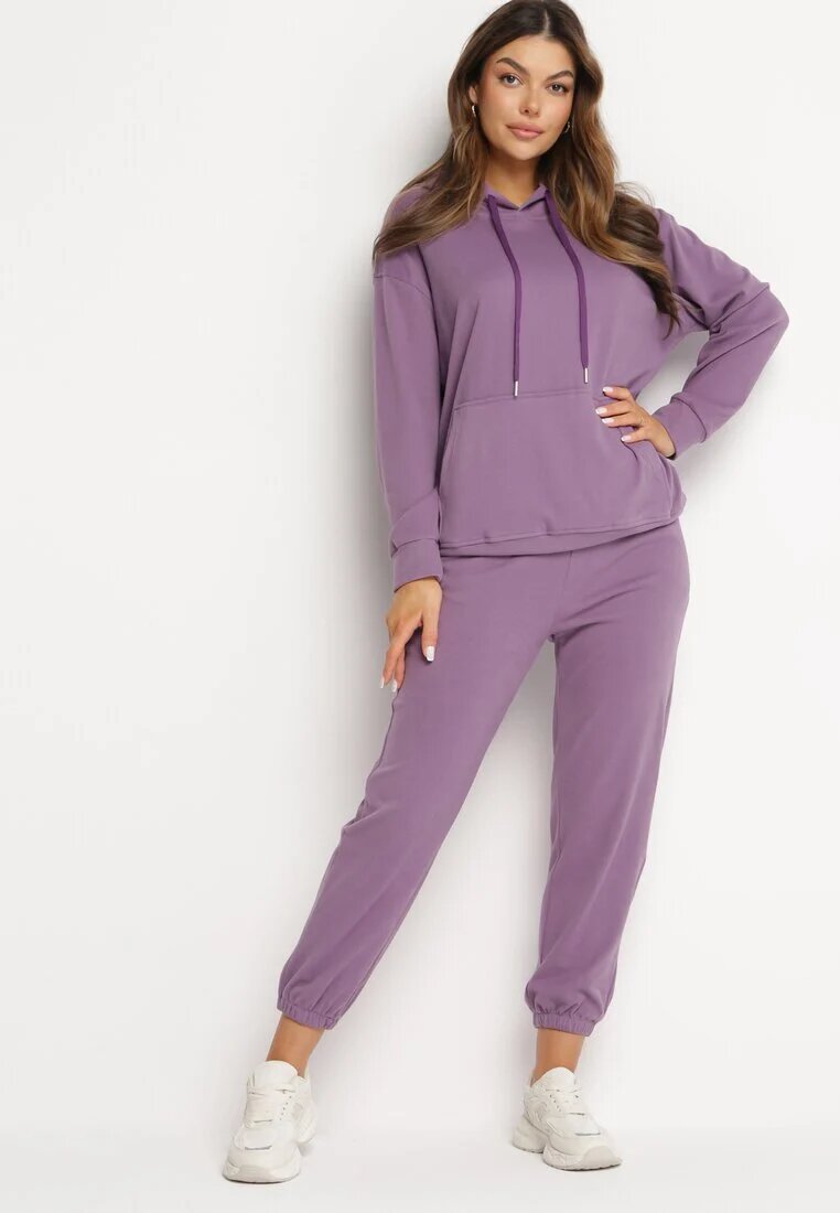  Set de Trening Violet din 2 piese cu Bluză și Pantaloni Ciprana