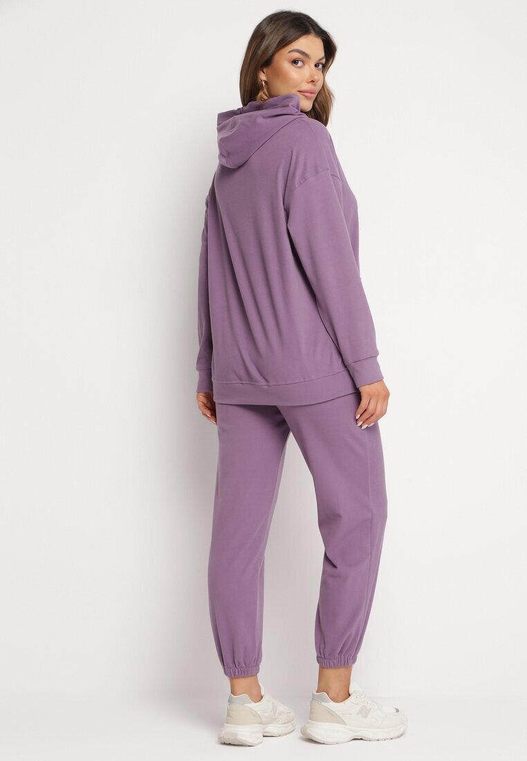  Set de Trening Violet din 2 piese cu Bluză și Pantaloni Ciprana