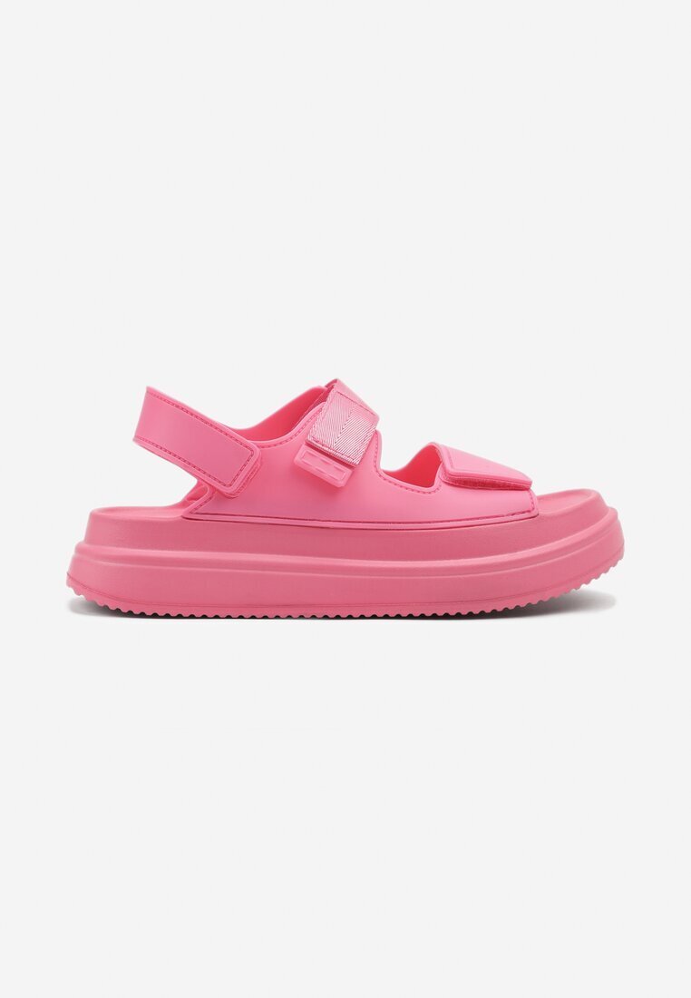 smallawan Sandale fucsia pe talpă groasă cu închidere velcro Olkio