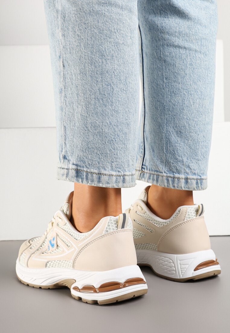 smallawan Sneakers Bej cu Model Geometric Froloti