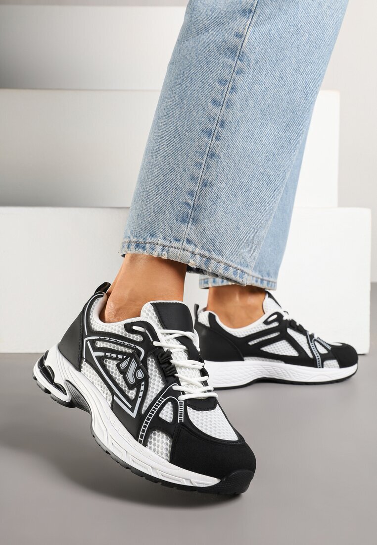 smallawan Sneakers Negri cu Model Geometric Froloti