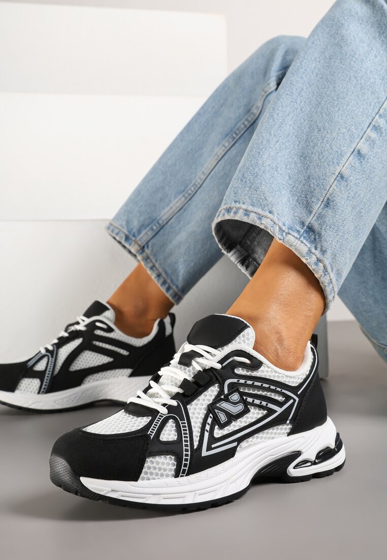 smallawan Sneakers Negri cu Model Geometric Froloti