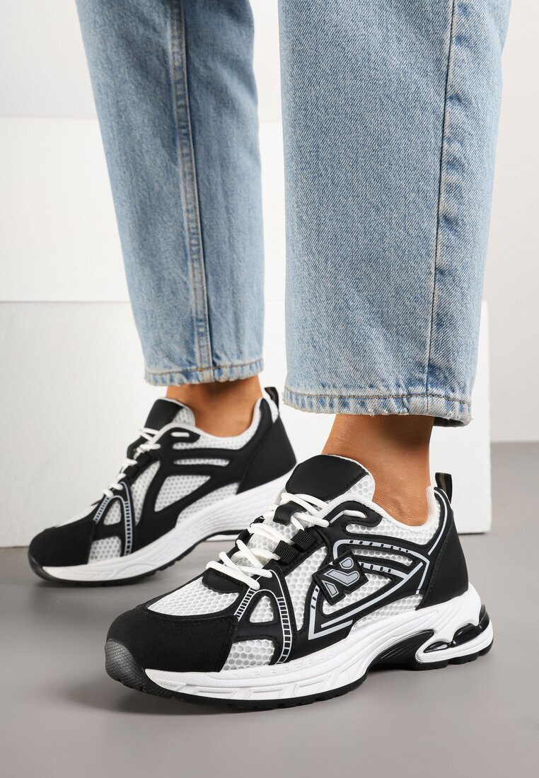 smallawan Sneakers Negri cu Model Geometric Froloti