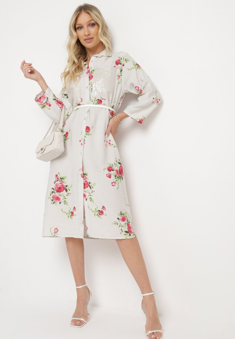 smiling fairy Rochie Gri deschis Tip cutie din Bumbac cu Mânecă Reglabilă Avamla
