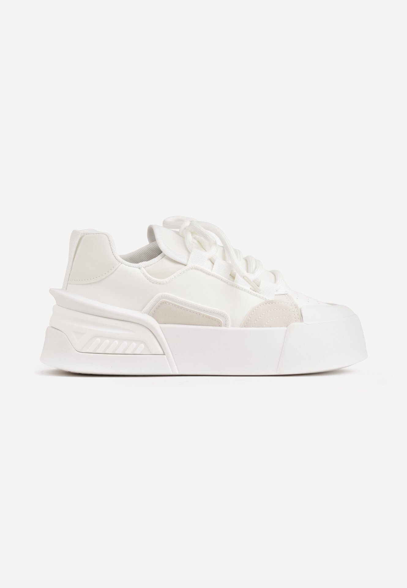  Sneakers Albi tip teniși pe talpă groasă Albi